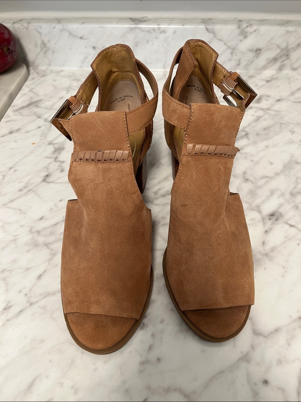 Jack Rogers,Women’s Suede Open-Toe Sandals in Tan